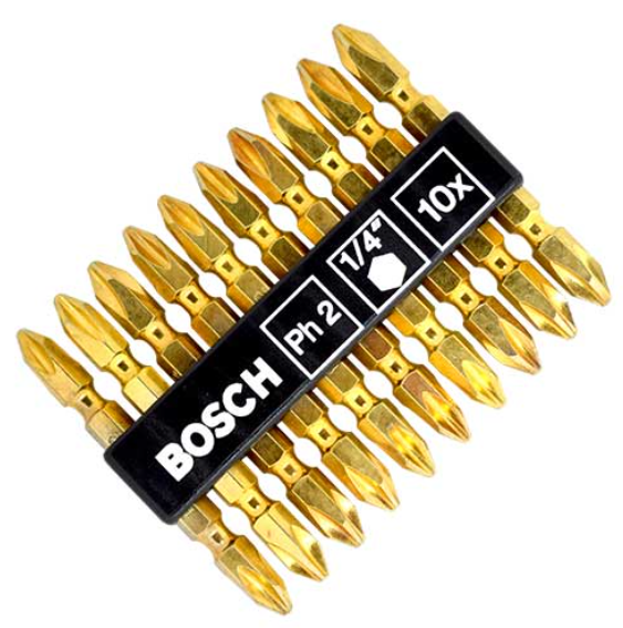 BOSCH 10-PIECE DOUBLE ENDED BIT SET PH2/PH2 (2608521042)