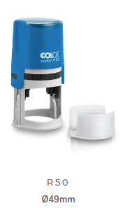 COLOP Round Self-Inking Text Stamp R50 50mm RTSB