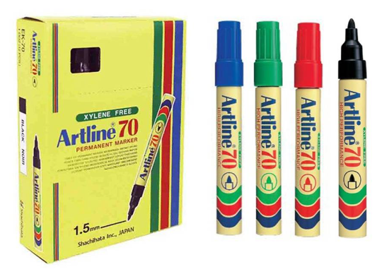 ARTLINE PERMANENT MARKER 70 BLACK (12PCS/BOX)