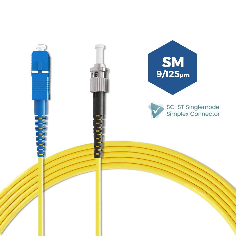 SC-ST 9/125 SINGLEMODE SIMPLEX FIBER OPTIC PATCH CABLE 3M 10M