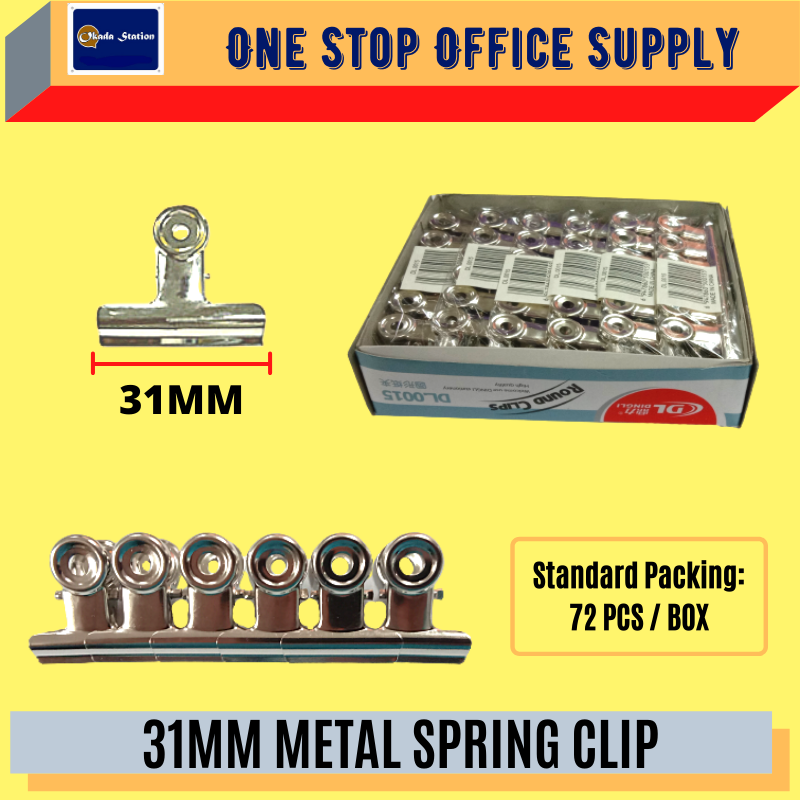 31MM METAL SPRING CLIP /Metal Spring Clip /Spring Clip /Metal Bulldog Clip /Metal Clip /31mm Metal Spring Clip