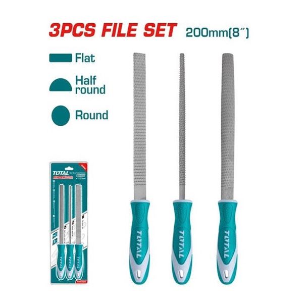 TOTAL WOOD FILE SET (3 PCS/200MM X 8") THT918326