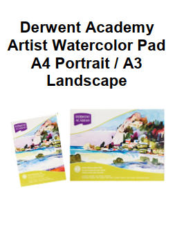 Genuine Malaysia Derwent Academy Product - Derwent Academy Artist Watercolor Pad A3 Landscape R310450