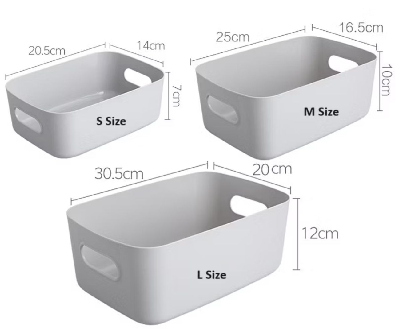 Storage Multipurpose Muji Plastic Storage Basket-Kitchen-MakeUp-Desk Storage Box-Kotak Simpanan