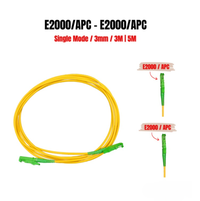 E2K/APC – E2K/APC SIMPLEX SINGLE MODE 3.0 YELLOW PATCH CORD (3M ,5M,) PC502