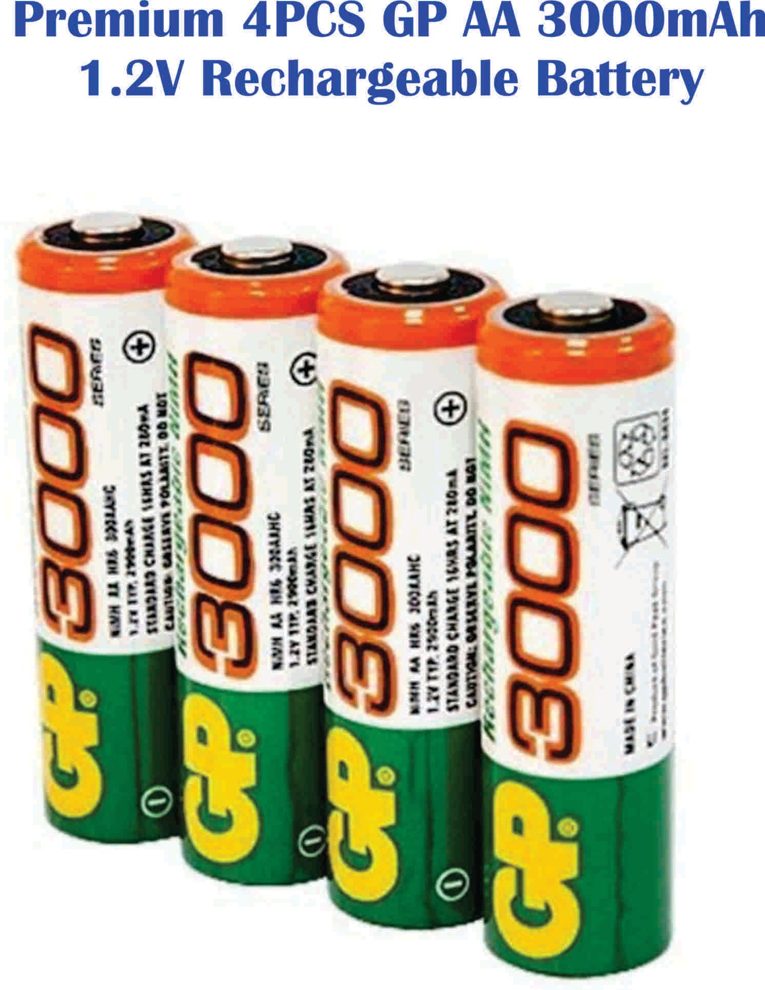 OCHA Premium 4PCS GP AA 3000mAh& 3600mAh 1.2V Rechargeable Battery - Delivery free