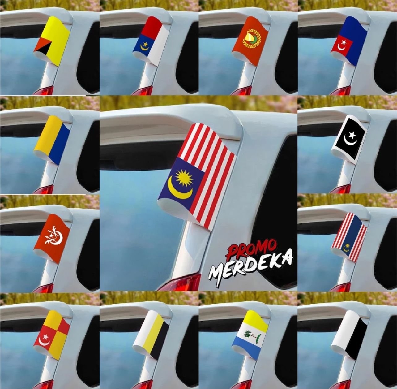 Flag LABEL TAG KERETA CAR BENDERA NEGERI MALAYSIA