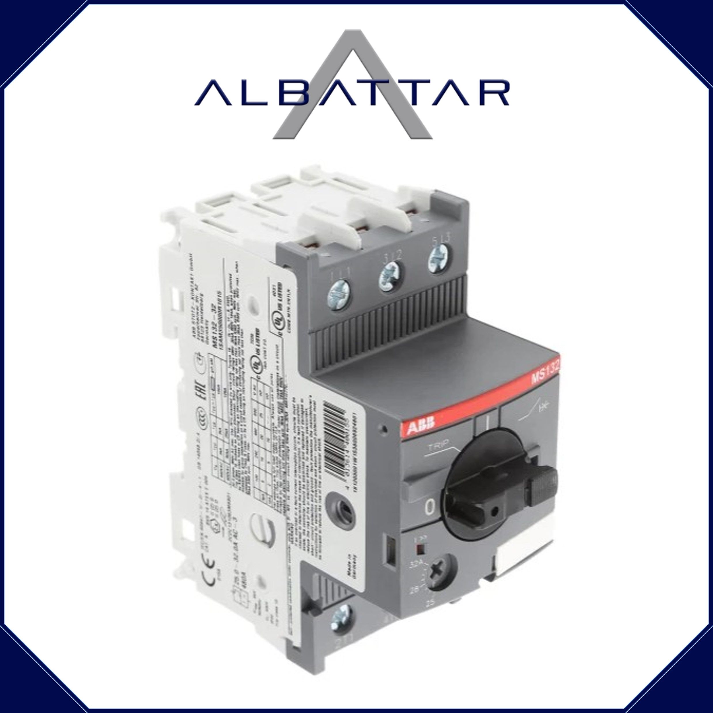 ABB MS132-32 MANUAL MOTOR STARTER 25... 32 Motor Protection Circuit Breaker, 690 V
