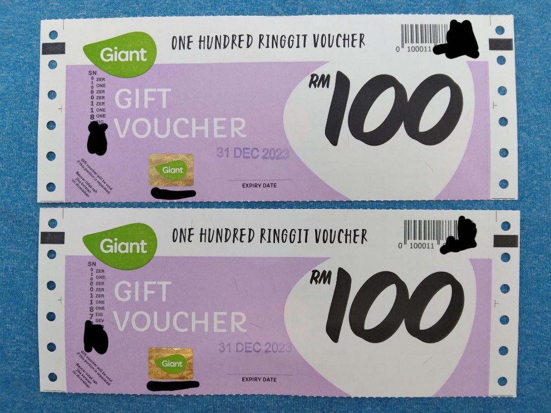 Giant RM100 cash voucher (Fizikal Voucher)