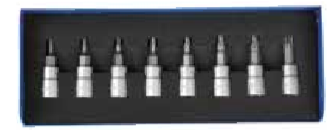 Temo 9Pc 1/4" Dr. Torx Bit Socket Set - T8-T40