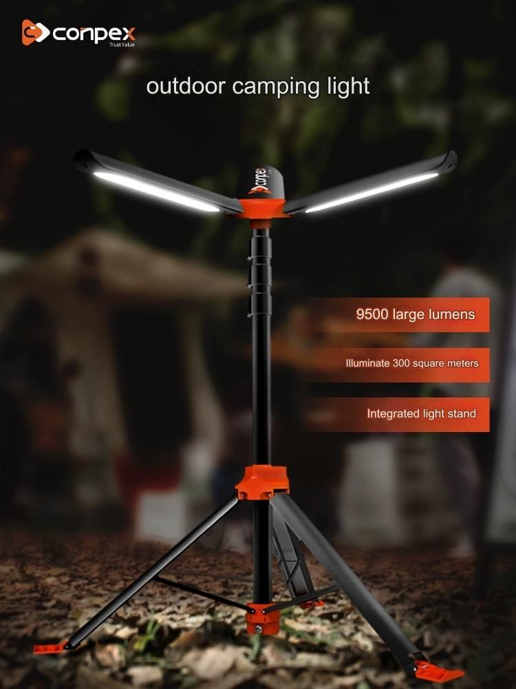 CONPEX OUTDOOR WORK LED LIGHT WITH STAND / CAMPING LED LIGHT / 9500 LUMEN / LED LIGHT