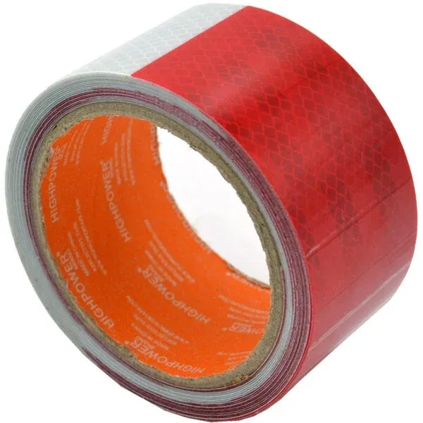 HIGHPOWER REFLECTIVE TAPE 50MMx5METRES RED/WHITE