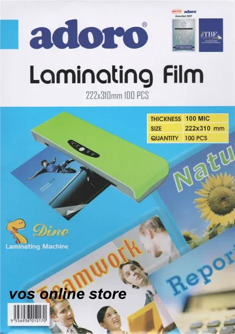 A4 size Laminating Film (222x310mm) - Adoro