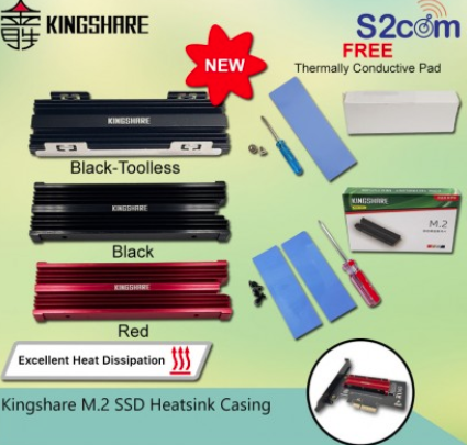 Kingshare NVME NGFF M2 2280 M.2 SSD Heatsink Casing