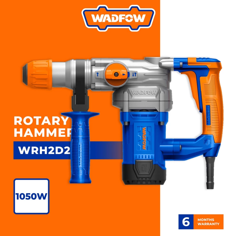 WADFOW ROTARY HAMMER SDS+ - CONCRETE/STEEL/WOOD (1050W/26MM/13MM/40MM) (WRH2D26)