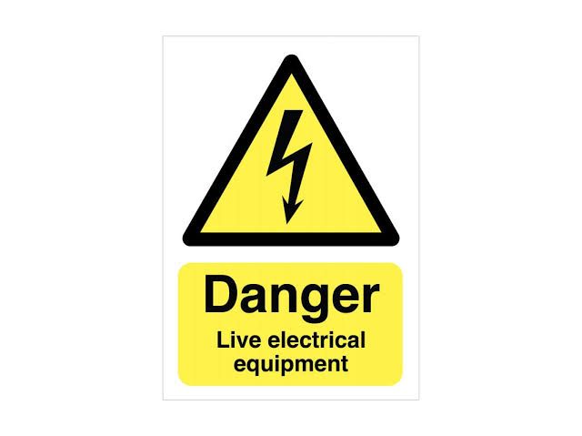 Sticker DANGER LIVE APPARATUS