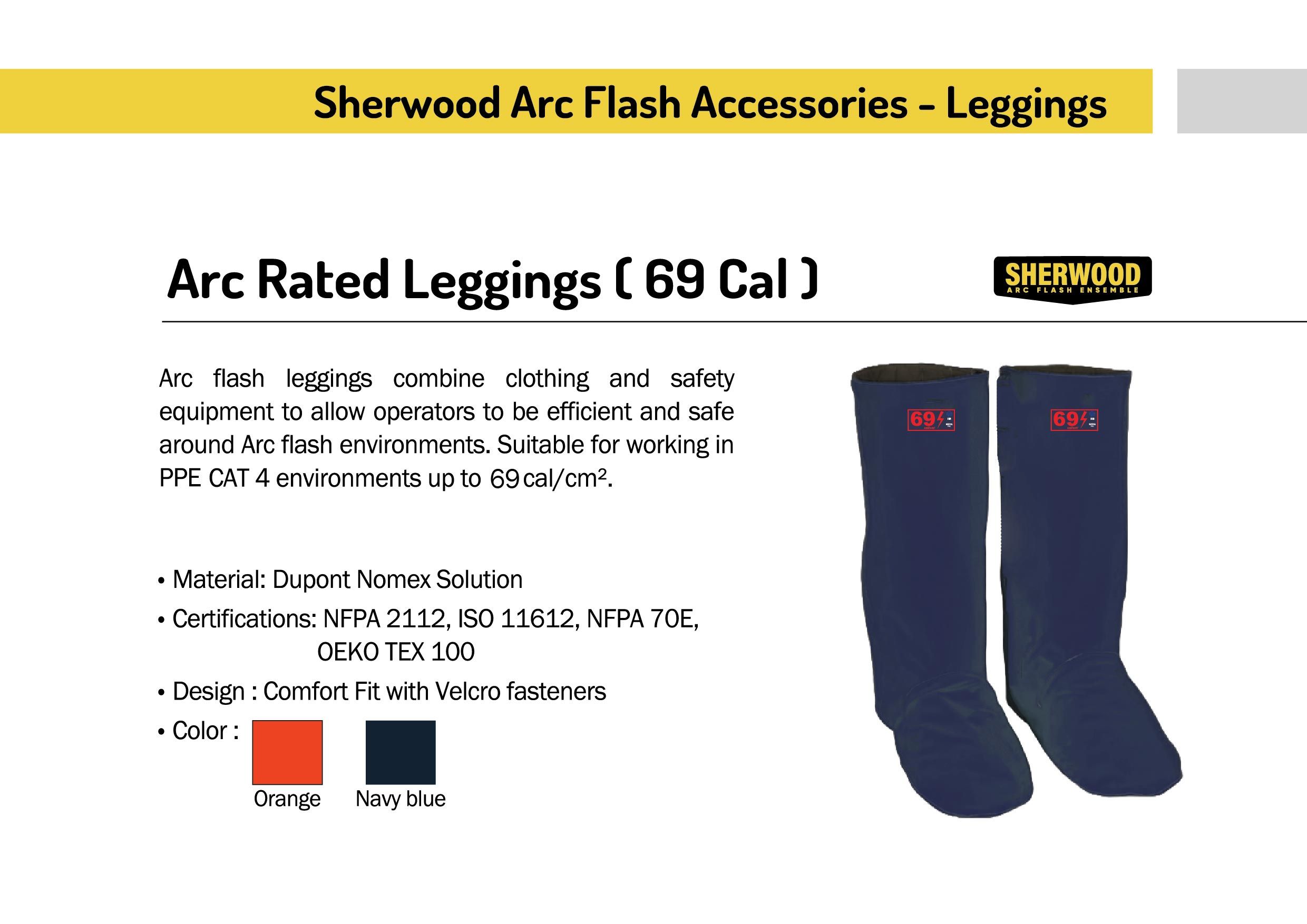 SHERWOOD ARC FLASH ACCESSORIES - LEGGINGS (69 Cal)