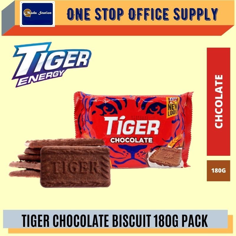 TIGER CHOCOLATE BISCUIT 180G PACK /Tiger /Biscuit /Chocolate Biscuit /180g /Tiger Chocolate Biscuit