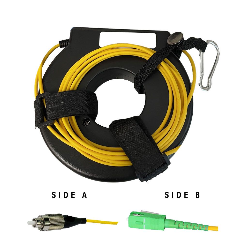 FIBER OTDR LAUNCH CABLE REEL SC/APC FC/UPC SM 1KM 1M BOTH SIDE