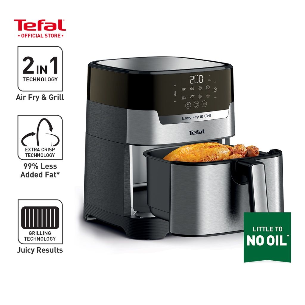 Tefal *Tefal Meca Easy Healthy 2-in-1 Fry & Grill XL Deluxe Air Fryer (EY505)