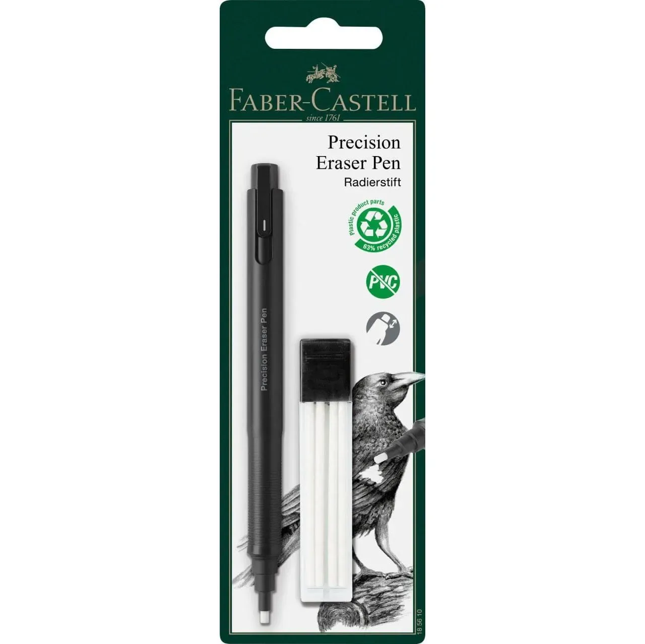 Faber-Castell Precision Eraser Pen in blister of 1 + 4 eraser refill