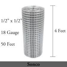 Galvanized BRC Welded Iron Wire Mesh Net Netting /Dawai Jaring (1/2" x 1/2" L : 50ft)