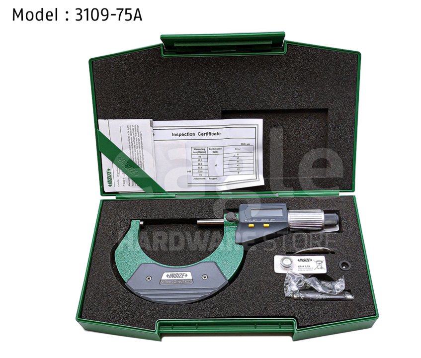 INSIZE 3109-75A 50~75MM DIGITAL OUTSIDE MICROMETER, METRIC, INCH