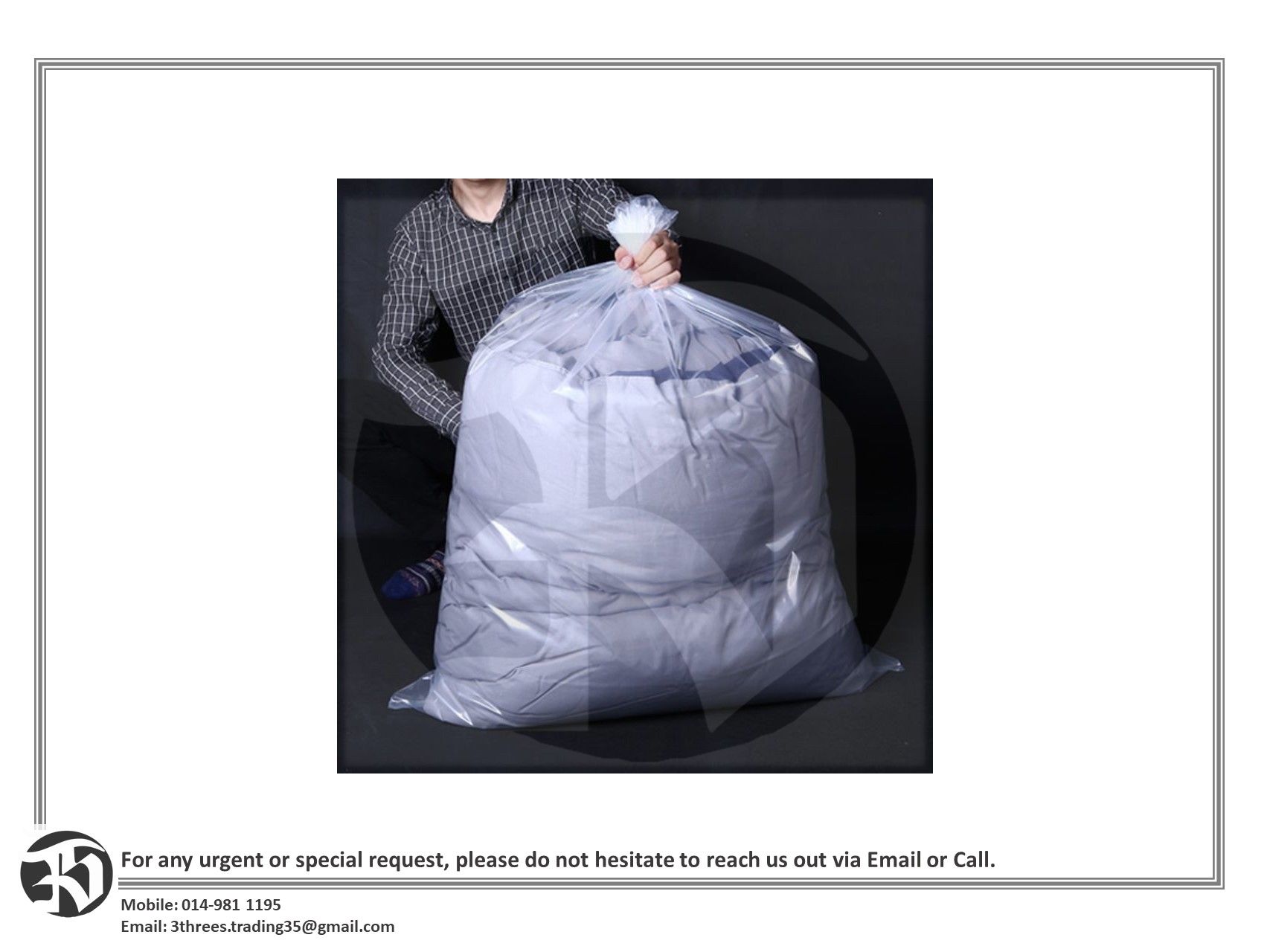 Heavy Duty Plastic Bag Large Size (10pcs/pack)