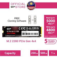 SILICON POWER NVME PCIE GEN4X4 M.2 2280 SSD (1TB/2TB) UD90 SOLID STATE DRIVES (5YEARS WARRANTY)