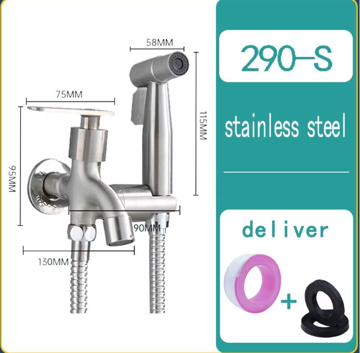 Bidet spray set bathroom bidet spray stainless steel faucet bathroom Water closet pipeline Spray gun