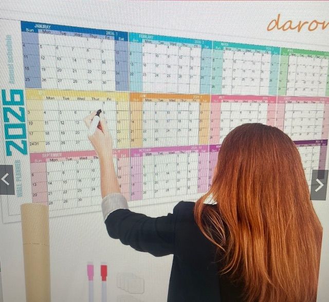 DARON Large Size Calendar, Colorful Notes 2026 English Calendar, Durable Thick Paper