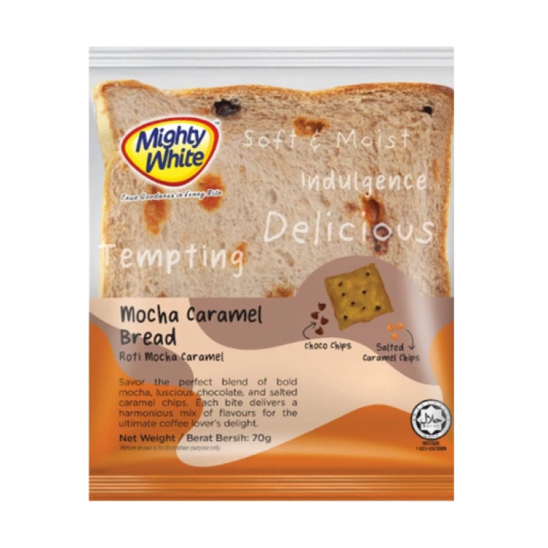 Mighty White Bread Mocha Caramel  Sliced Bread 70G