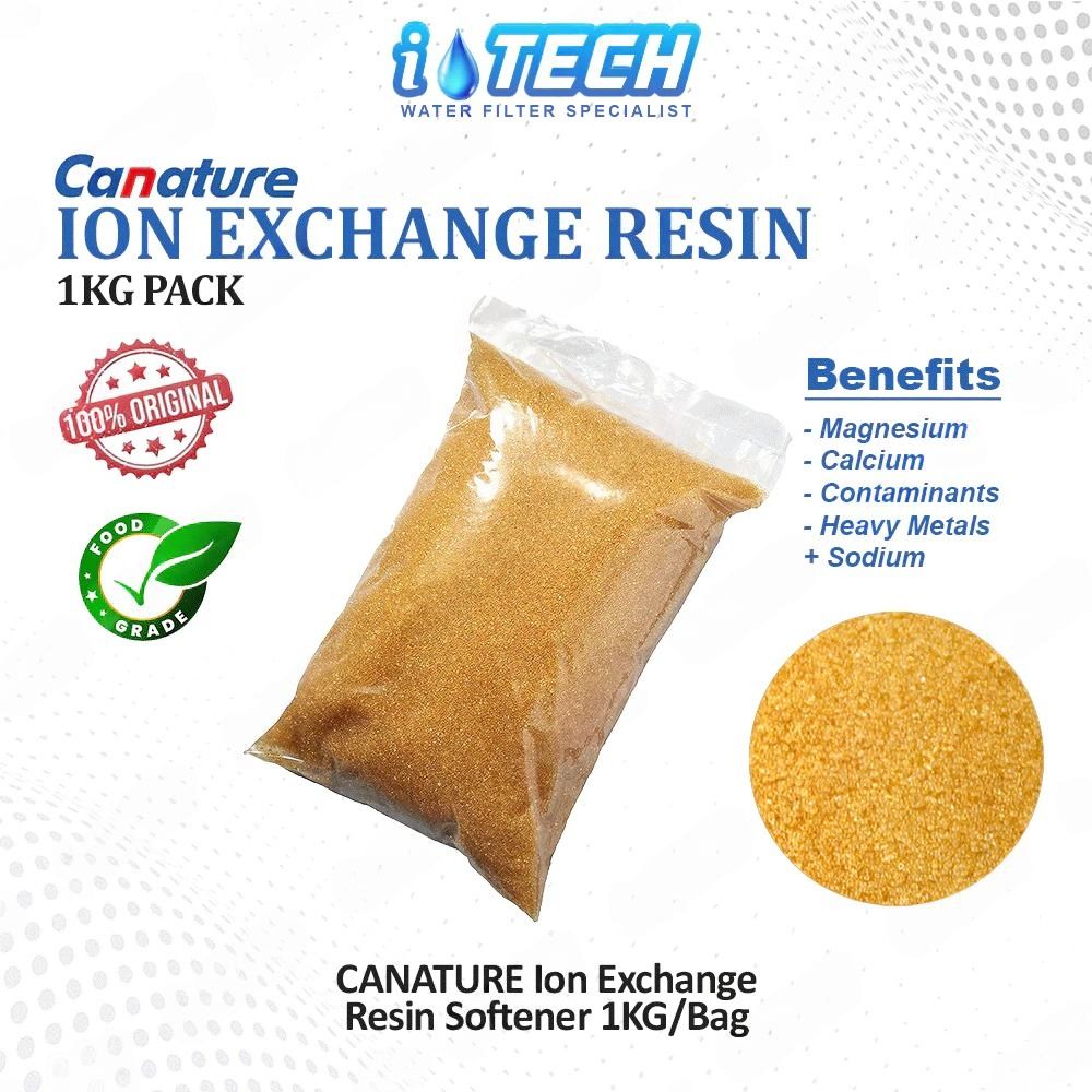 Canature Ion Exchange Resin Softener for Hard Water Filter Food Grade - 1Kg Pack
