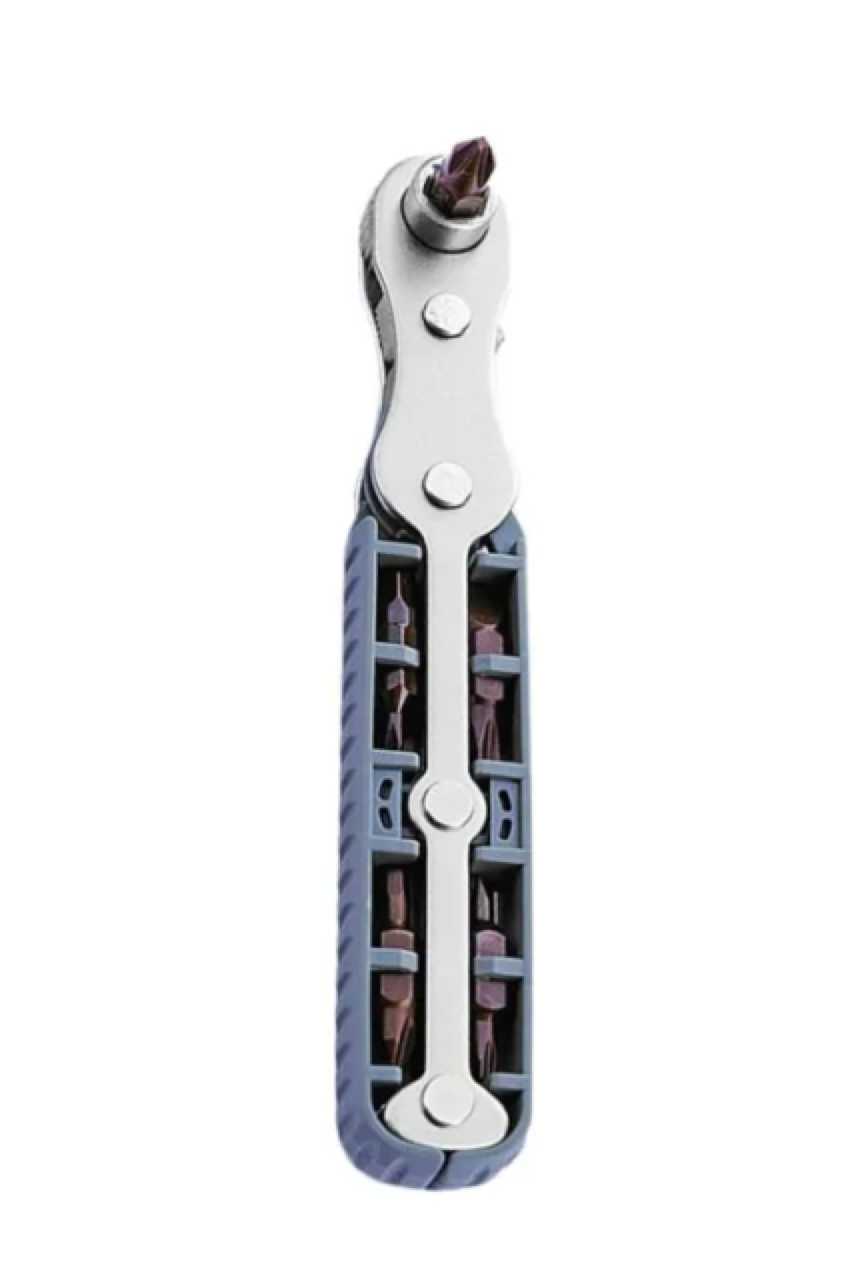 Ratchet Wrench 16mm Thickness Ratchet Wrench 20mm Width 4pcs Screwdriver Bit Magnetic