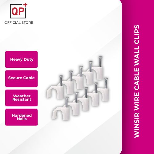 [CLEARANCE SALES] WINSIR CABLE CLIPS WALL WIRE CLIP CABLE  WIRE CABLE NAIL CLIP PAKU (5MM - 22MM) l KLIP l 夹子-18MM X 6PC