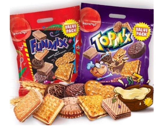 [Munchy's FUNMIX / TOPMIX] Biskut Campuran 500g | Pelbagai Rasa Sandwic, Coklat & Krim