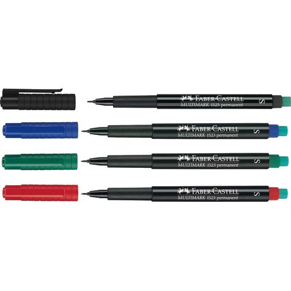 Faber-Castell Multimark 1523 Red Multi Surface OHP Erasable Permanent Marker
