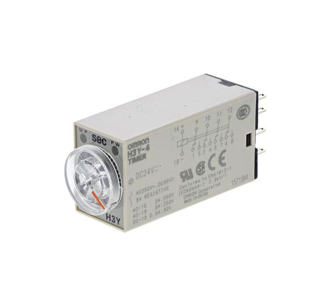 OMRON CORPORATION,JAPAN Omron Timer Relay, ON Delay, 24V dc 1 ? 30s, DIN Rail, Surface Mount Mount