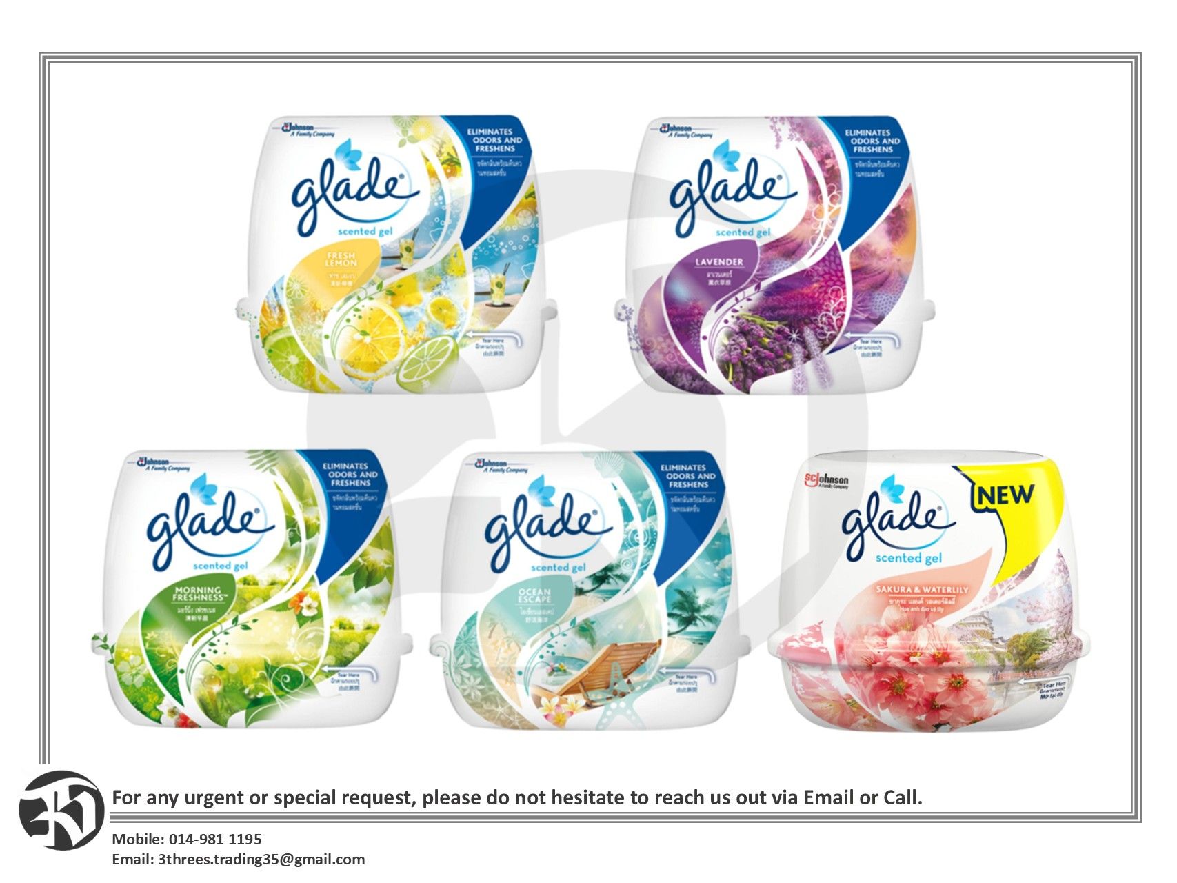 Glade Scented Gel Air Fresheners 180g