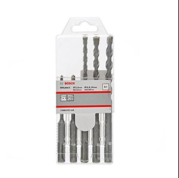 BOSCH HAMMER DRILL BIT SDS PLUS-1 SET 5 PCS (2608579119)