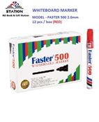 Faster Whiteboard Marker 500 Red