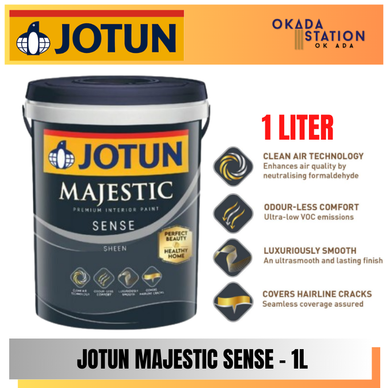 Jotun Paint / 1L / 1 LITER / Interior Paint / Majestic Sense / Waterbased Paint / Cat Dalaman / Cat Air / Cat