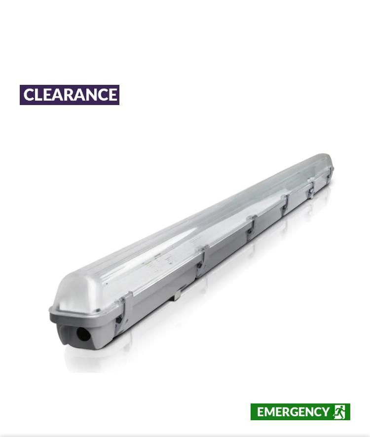 Thorn Emergency Light 6ft 1x70w T8 IP65 Rated HF Non-Corrosive Fitting c/w Free Fluorescent Tube