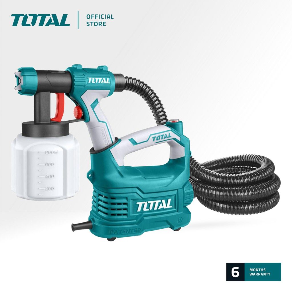 TOTAL TT5006 HVLP FLOOR BASED SPRAY GUN (UPDATED IN JULY 2021: NOW PRODUCING A POWER OUTPUT OF 550W FROM 500W PREVIOUSLY.ALTERNATIVE MODEL: TT5006-2 THAT USES ALUMINIUM CONTAINER.)
