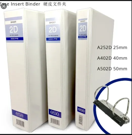 INSERT BINDER 2D RING FILE 25MM (WHITE) (30PCS/CTN)