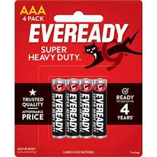 EVEREADY SUPER HEAVY DUTY AAA BATTERY (4PCS / CARD)