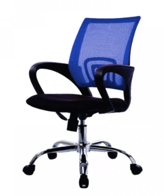 Reliance Office Chair With Chrome Steel Leg (Low Back) / Ergonomic Chair / Kerusi Pejabat / Kerusi Ergonomik / Mesh Chair # Executive Chair Low Back Chair # Pilihan Warna : Hitam & Merah # Adjustable Height # RS2544 (KTT : 1 Unit)