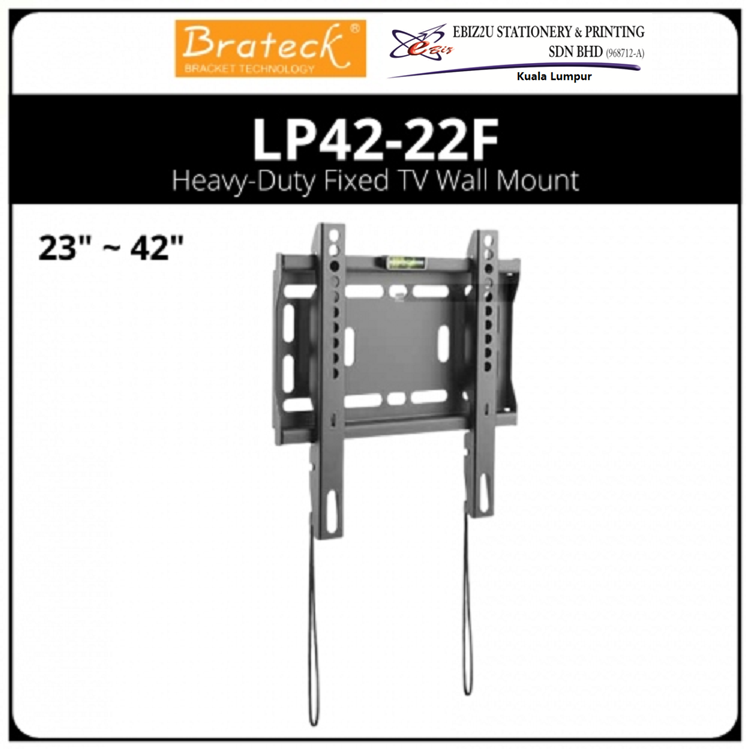 BRATECK 23"~42" Max 50kg Fixed Wall Tv Bracket (Brateck LP42-22F)