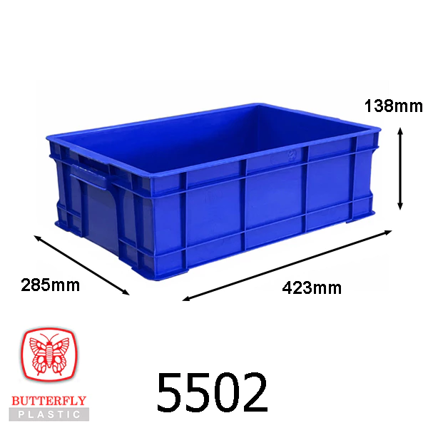 Heavy Duty Crate / Stackable and Nestable Container (285mm x 423mm x 138mm)