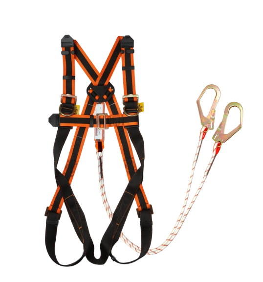 Proguard Full Body Harness 3 D-ring – Double Kernmantle Lanyard Set PFP-FBH-118-SET-LYKM